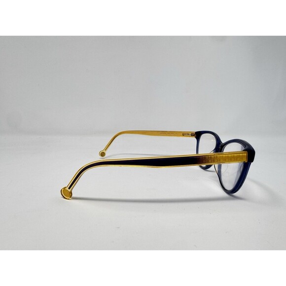 Carolina Herrera VHE677K Eyeglass Frames Only Blue Gold COL 0D99 52-17-140 main image 5